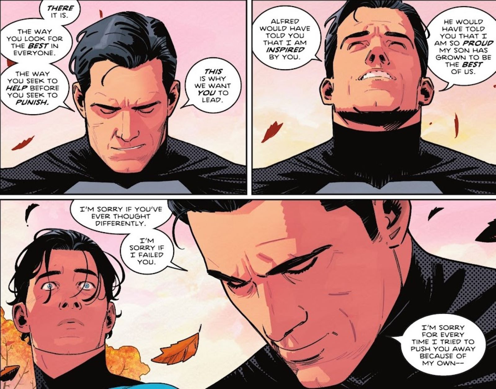 Nightwing #100 Dick and Bruce at alfreds grave 2