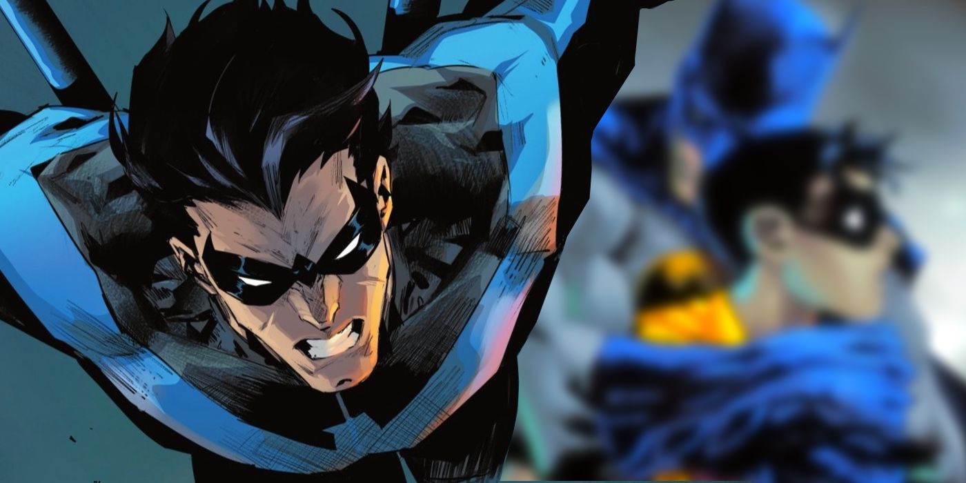 Nightwing With Batman and Robin in Background Custom DC Image