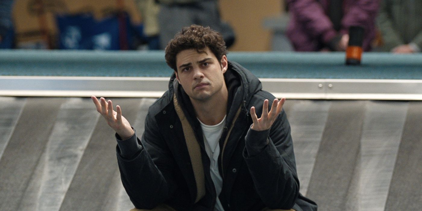 Noah Centineo as Owen in an aiport in The Recruit season 2