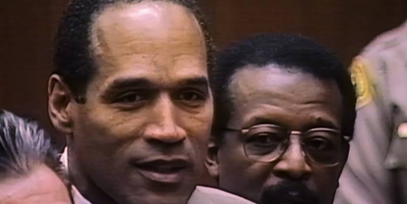 OJ Simpson after hearing the not guilty verdict in American Manhunt: OJ Simpson