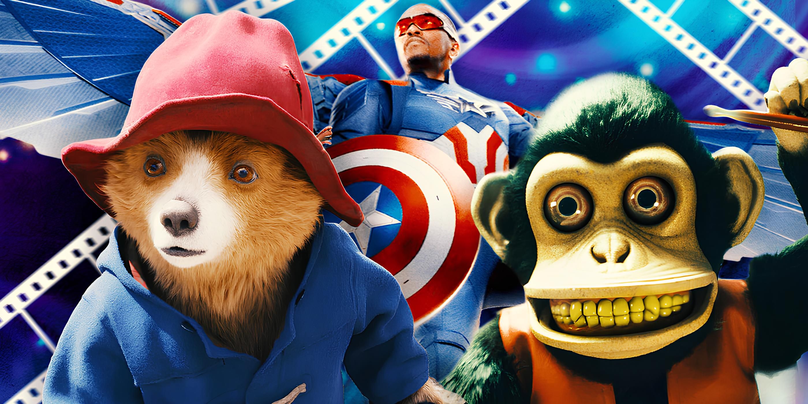 Paddington in Paddington in Peru, Sam Wilson / Captain America in Brave New World, and the Monkey in The Monkey 2025