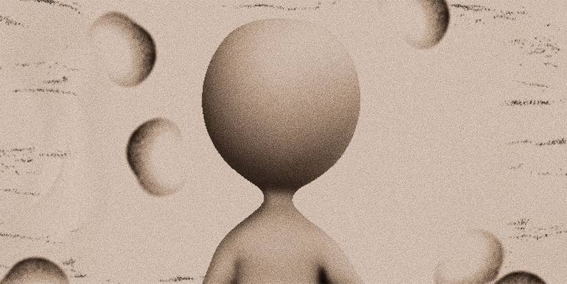 Paradise Man Blank Face with Blobs