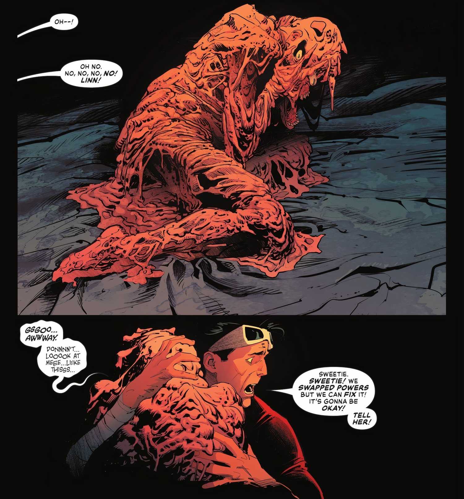 Plastic Man Finds Phantom Girl Suffering DC