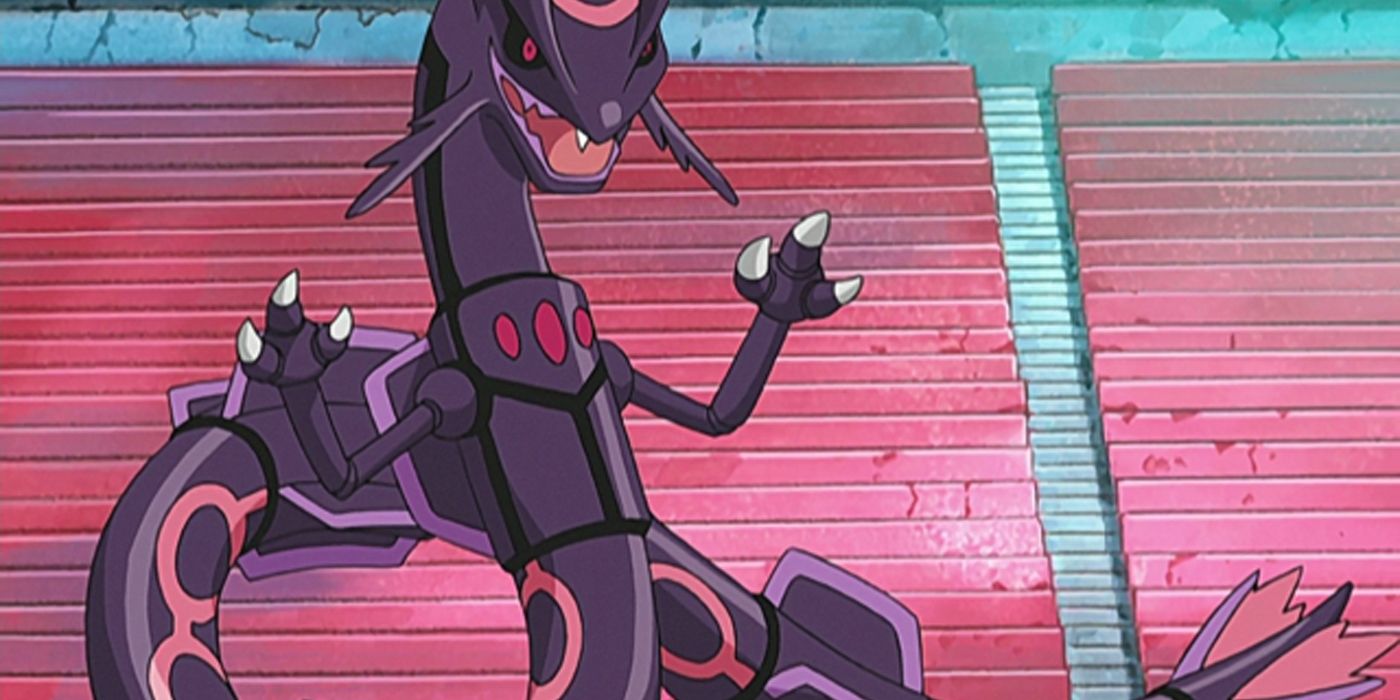 Una Mismagius assume l'aspetto di un Rayquaza con le sue capacità illusionistiche.