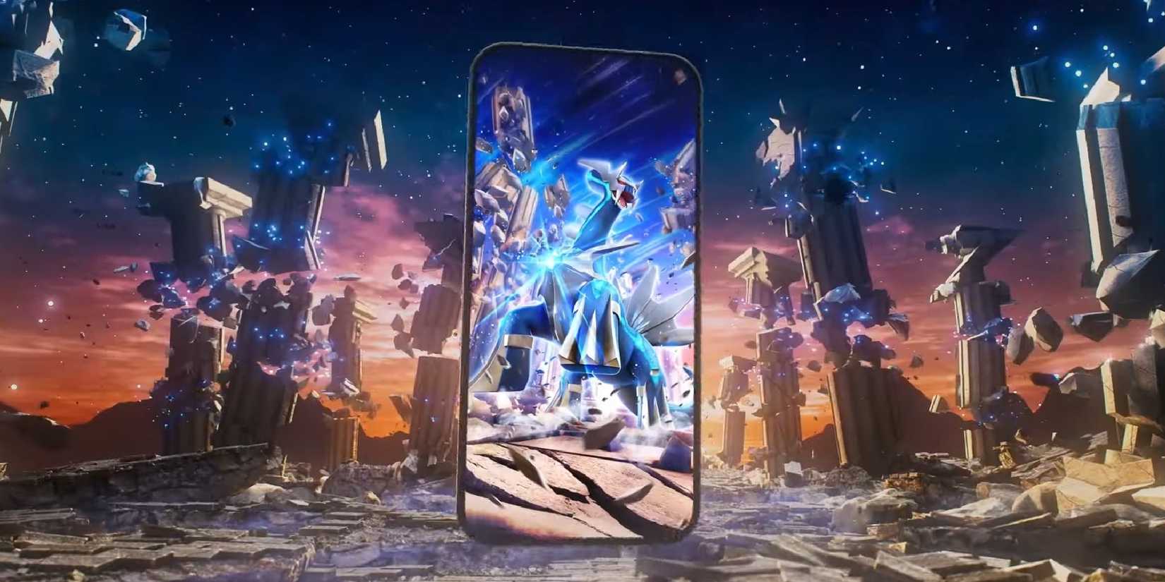 Pokemon TCG Pocket Smackdown Trailer showing Dialga