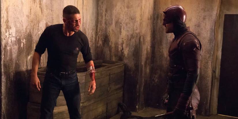 Punisher and Daredevil after a fight