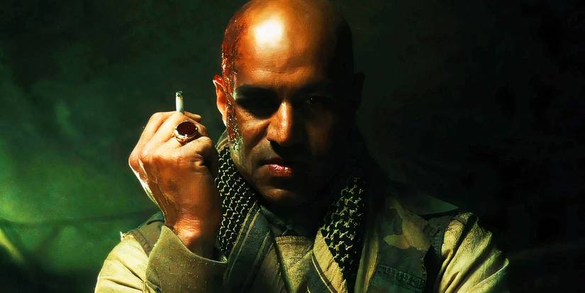 Raza smoking a cigarette in Iron Man