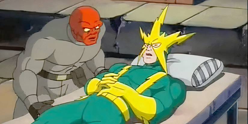 Red Skull awakens Electro in Spider-Man the Animated series