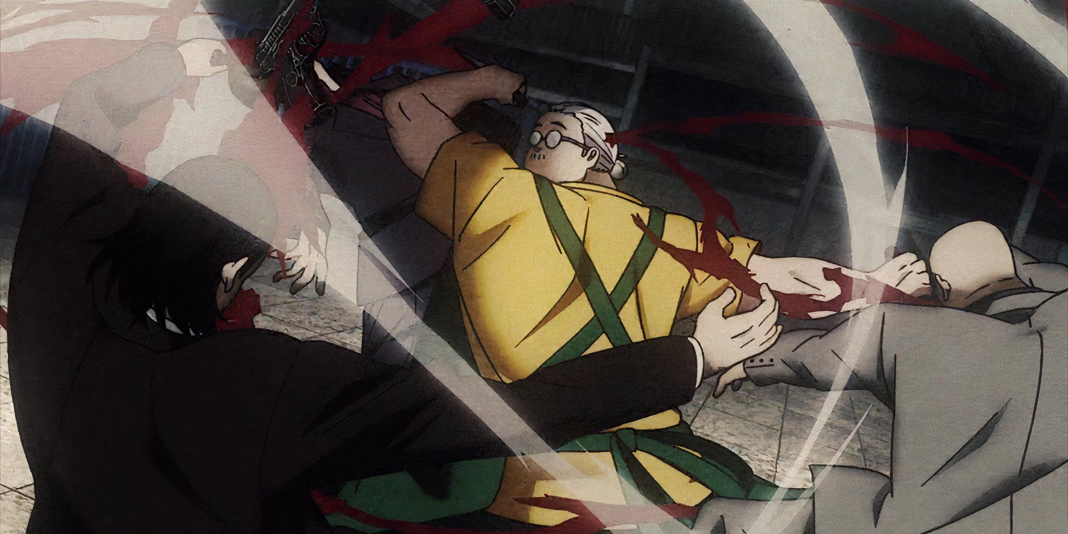 Sakamoto in a fight