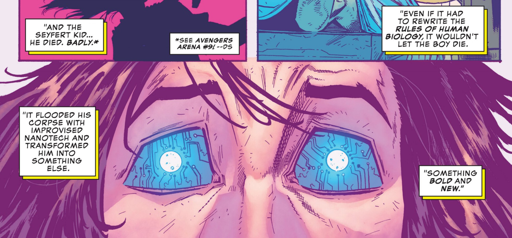 Sentinels (2024) #4 reveals that Justin Seyfort was revived by his Sentinel as an undead cyborg