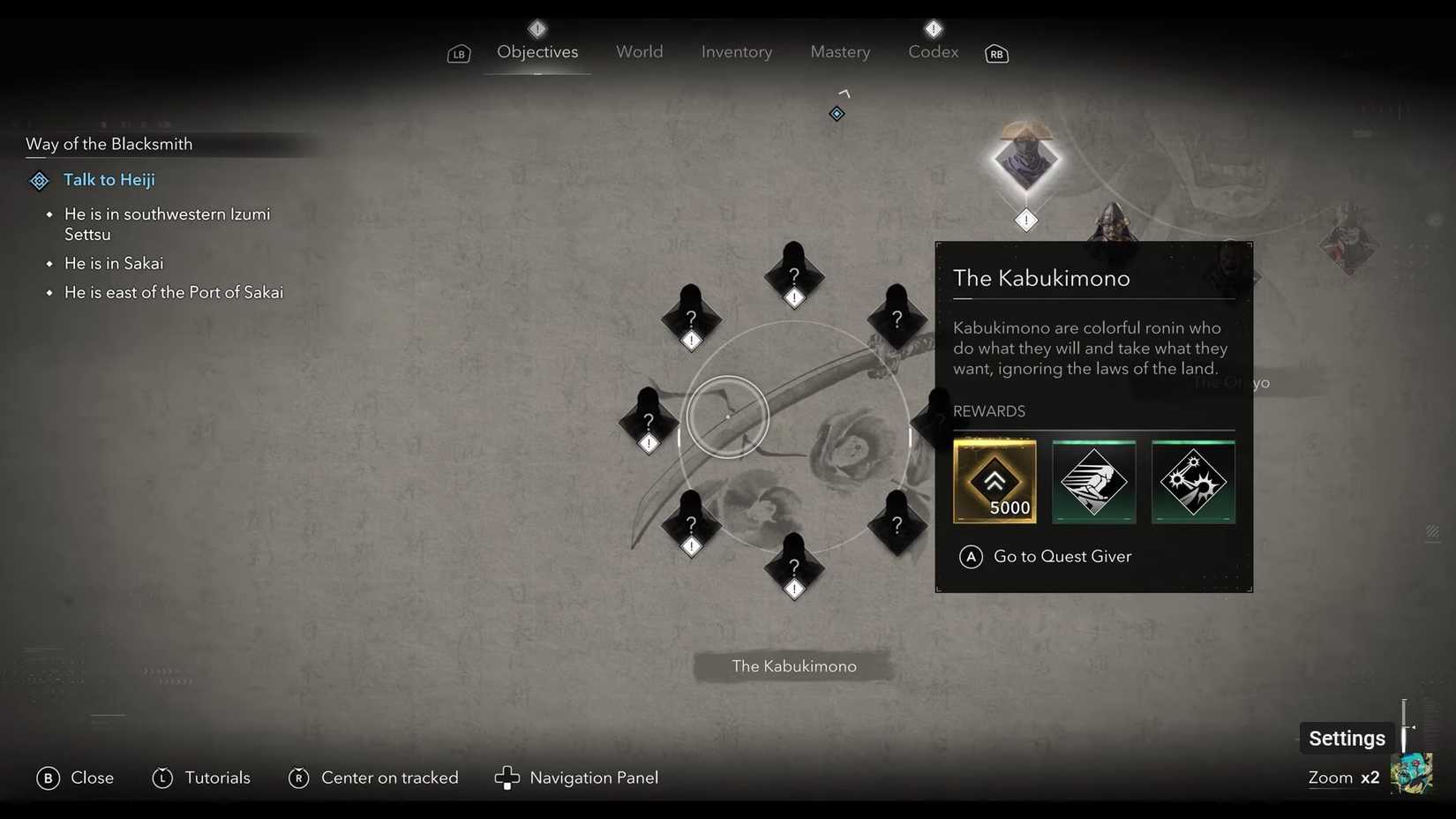 AC Shadows Objective Board