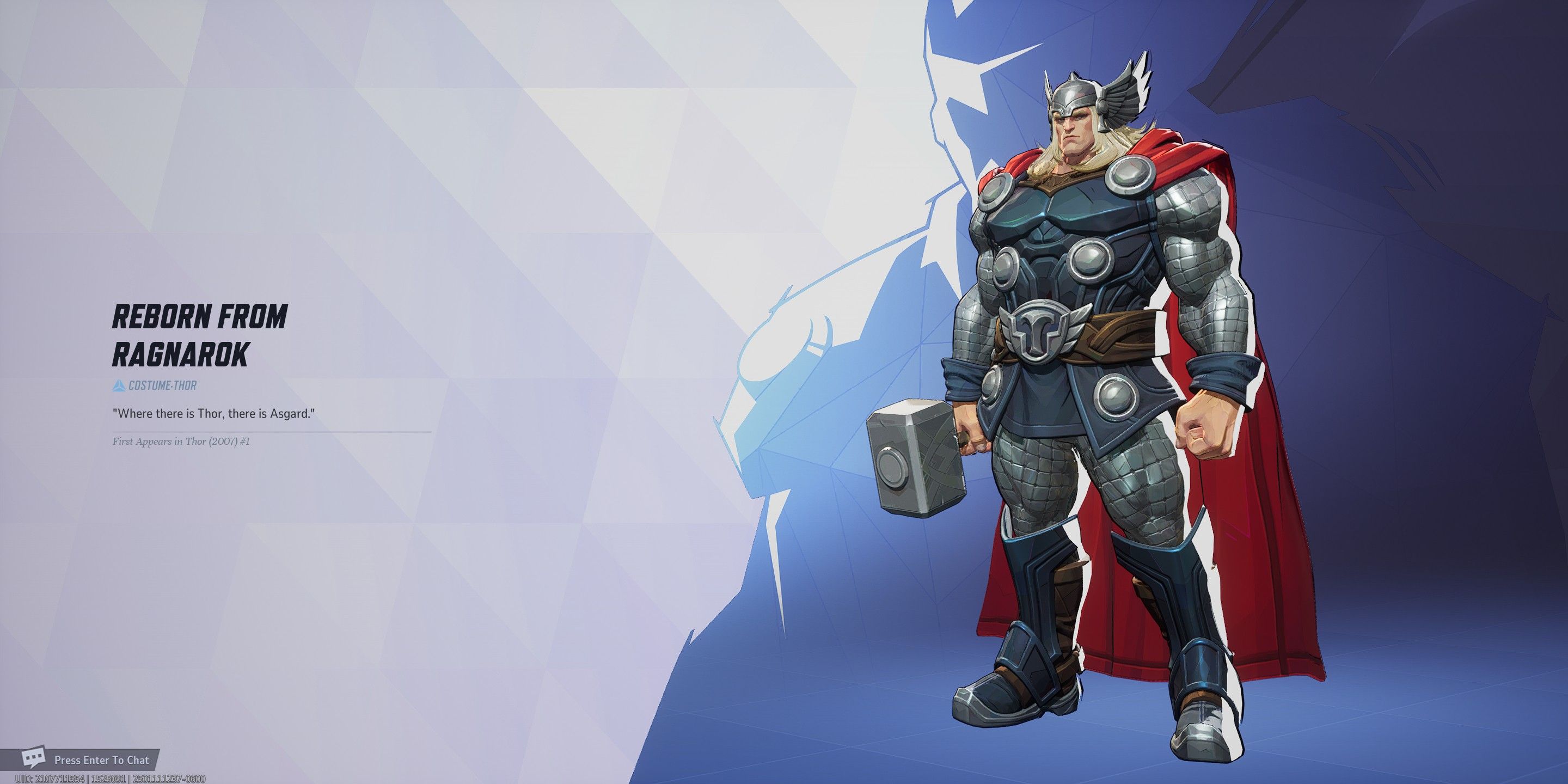 Réapparaît du costume Ragnorak de Thor dans Marvel Rivals