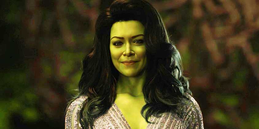 She-Hulk in her gala dress in She-Hulk Attorney at Law