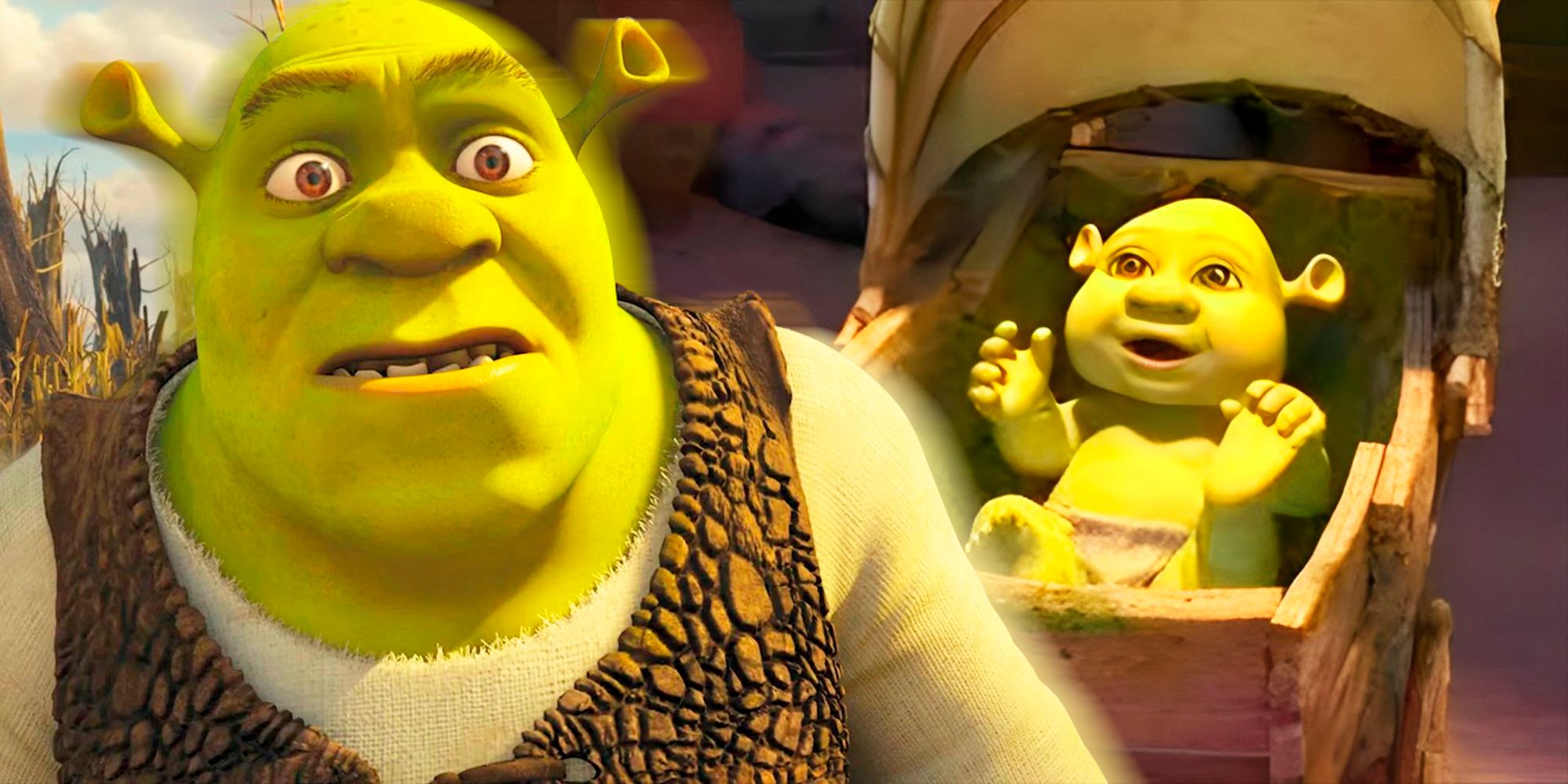 Shrek and one of his babies