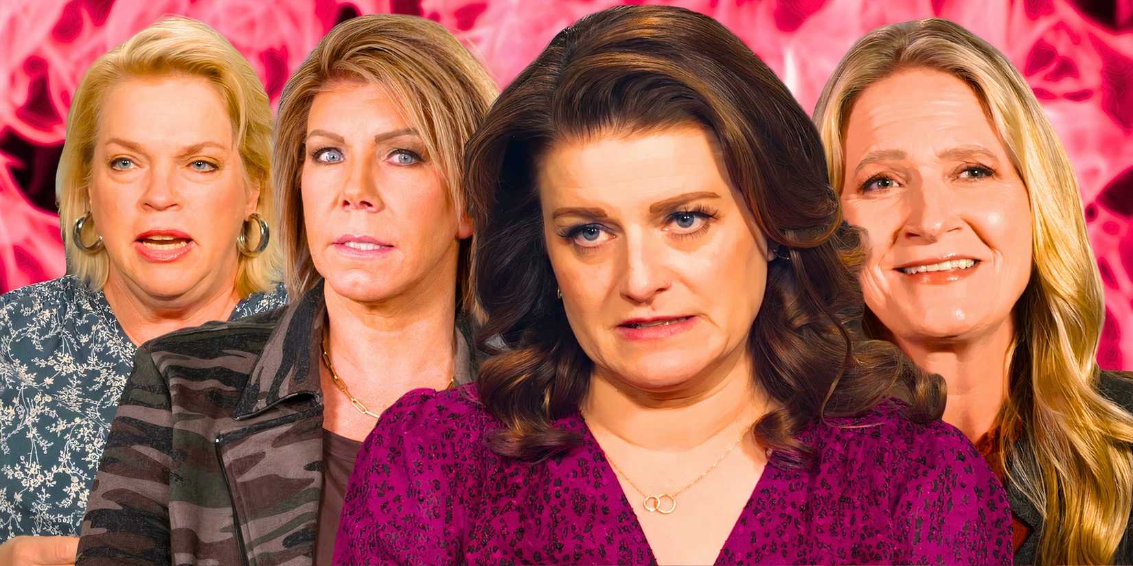 a montage of Robyn with Christine, Meri and Janelle Brown from sister wives