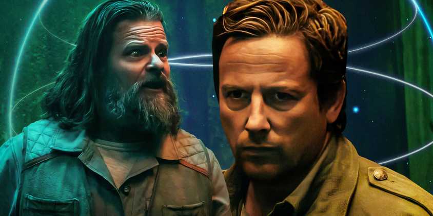 Steve Zahn as Solo and Ross McCall as Silo 17's Sheriff in Silo season 2