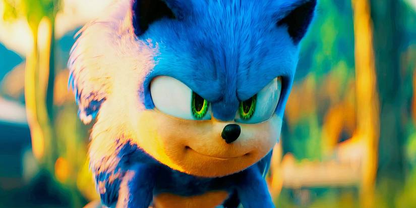 Sonic smirking in Sonic the Hedgehog 3