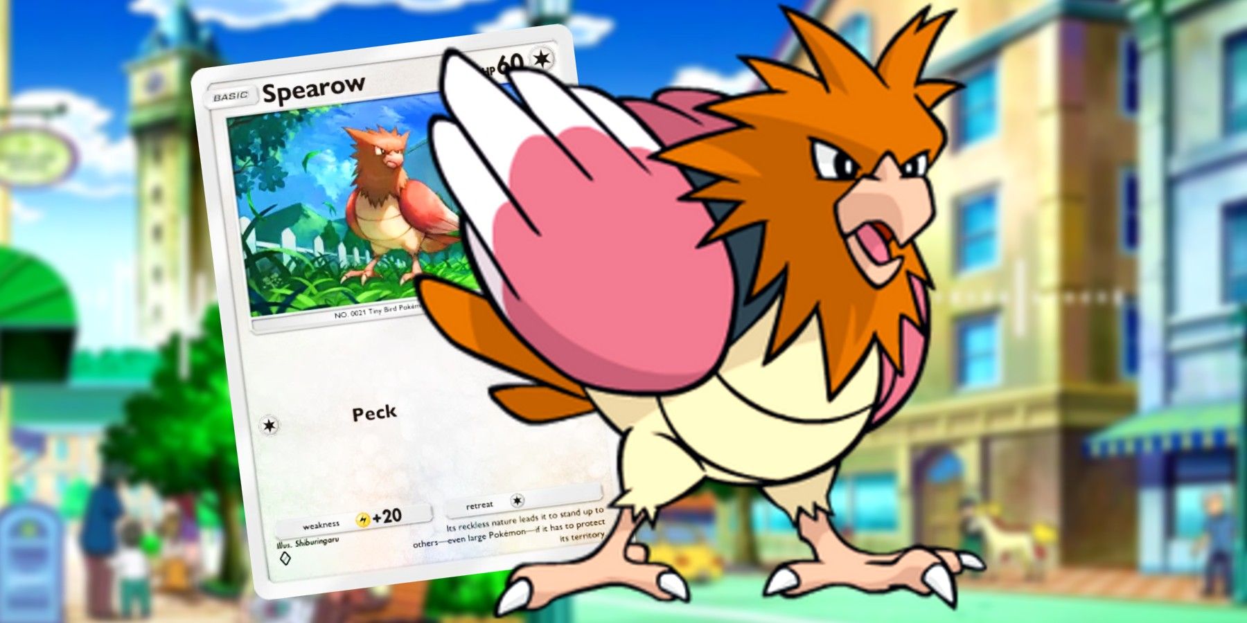 Spearow with its pokemon tcg pocket card