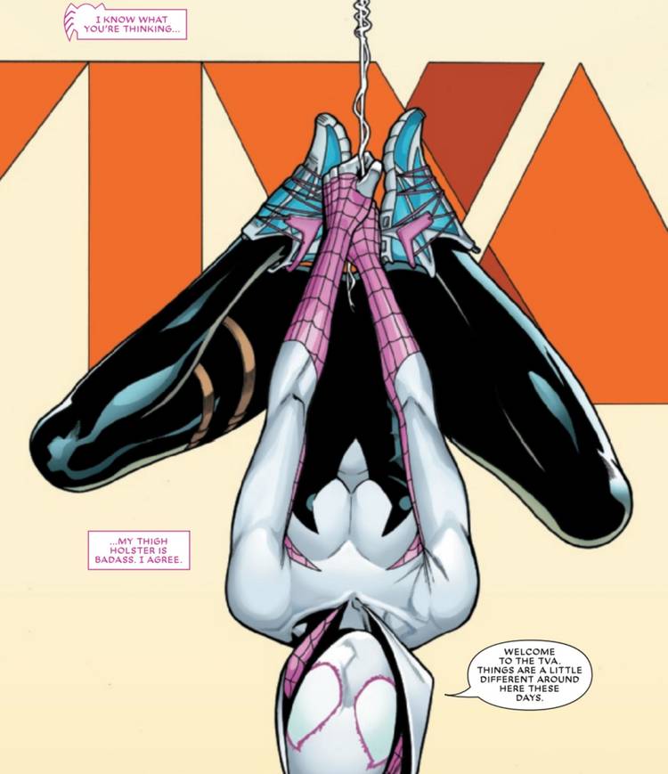 spider-gwen breaks the fourth wall 2