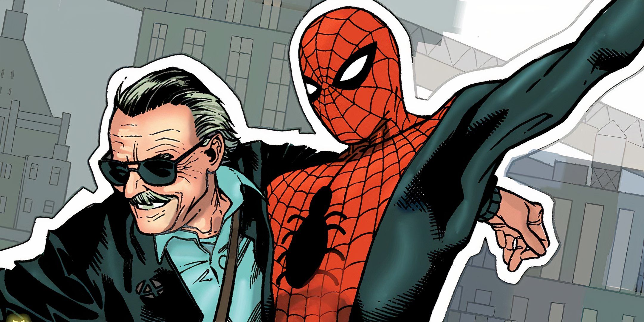 Spider-Man Swinging with Stan Lee Marvel Featured