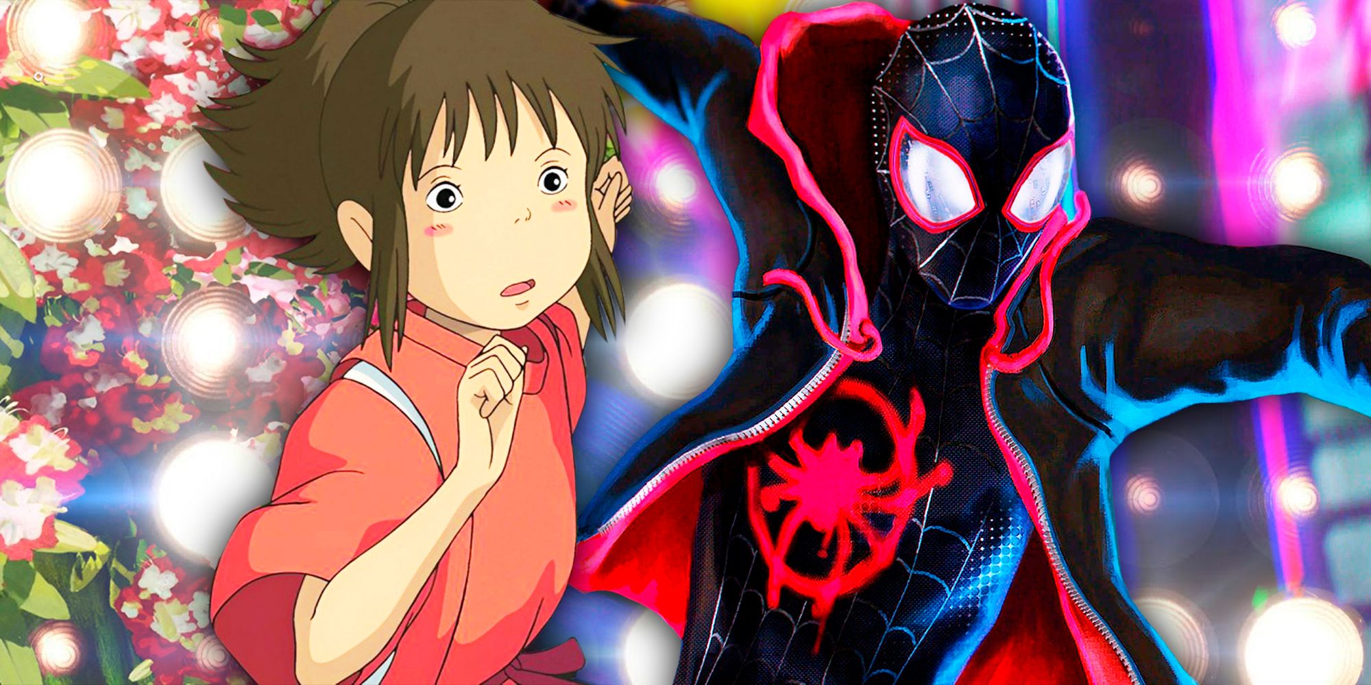 El viaje de Chihiro y Spider-Man en las imágenes de Spider-Verse