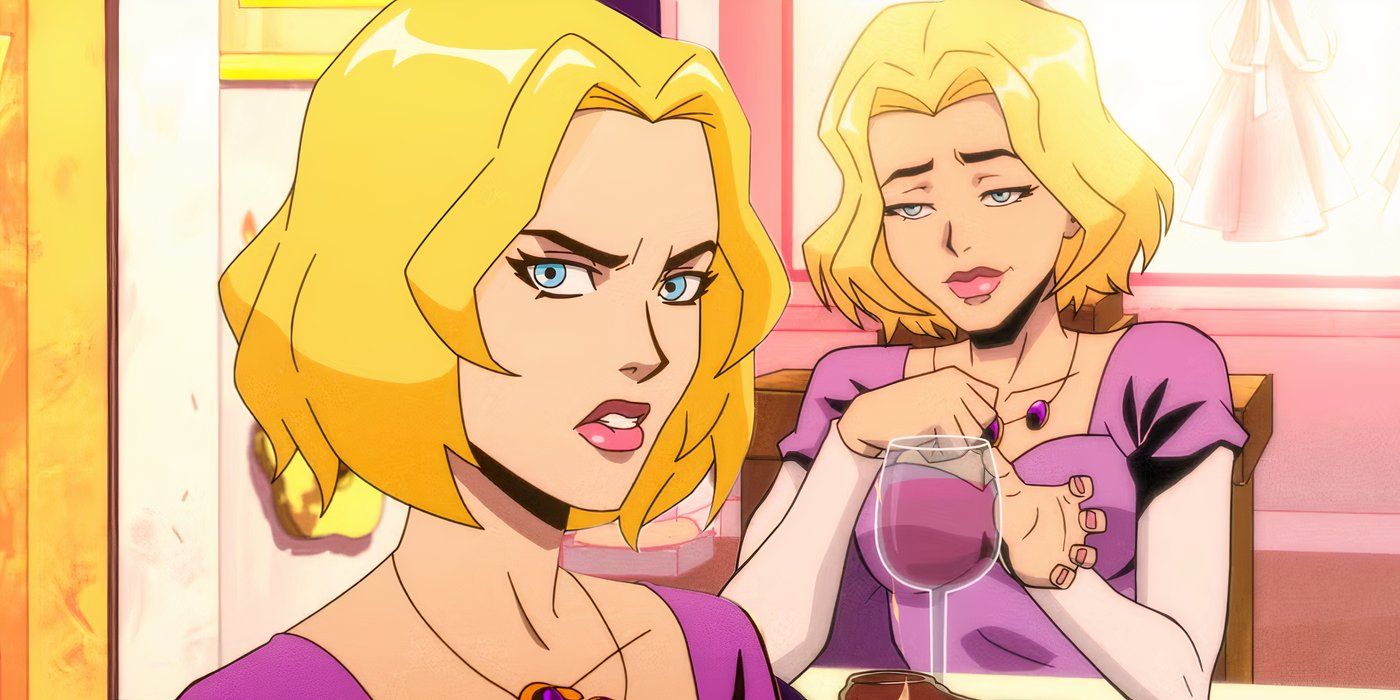 Split image of Princess Ilana in Creature Commandos