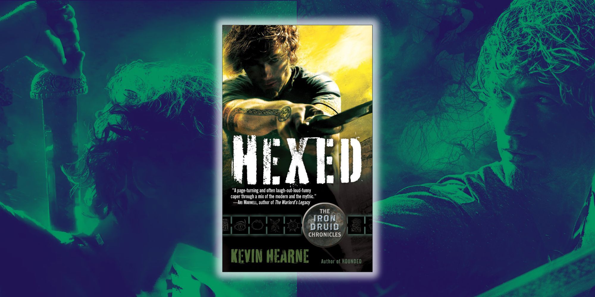 The cover of Iron Druid Chronicles Novel Hexed on other druid iron romance covers