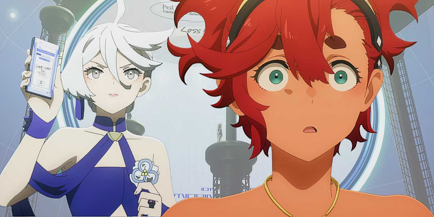 Suletta shocks Miorine at the banquet in Gundam - The Witch of Mercury