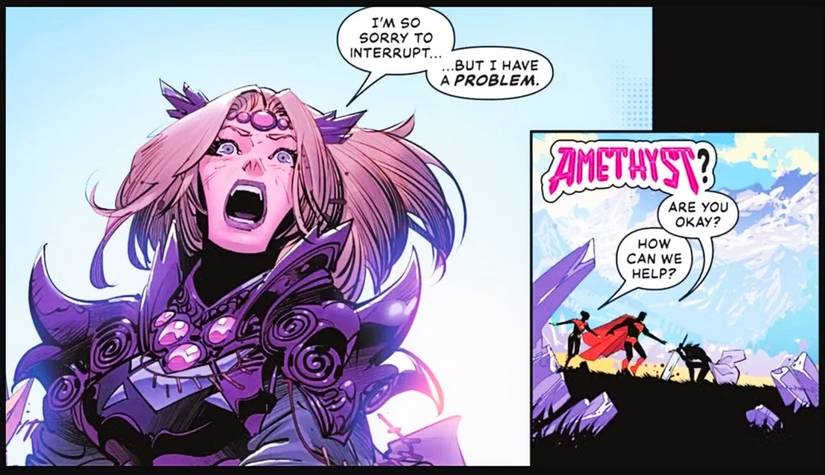 Superman #21; Amethyst asks Superman and Lois Lane for help