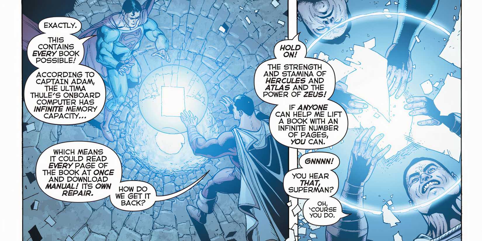 Superman and Shazam Lifting Infinite Book DC