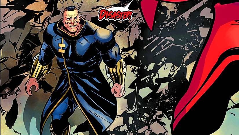 Comic book panel: Superman meets Master Disaster again in Action Comics 1082