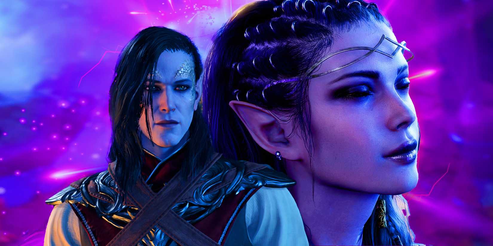 Seldarine drow characters in Baldur's Gate 3.