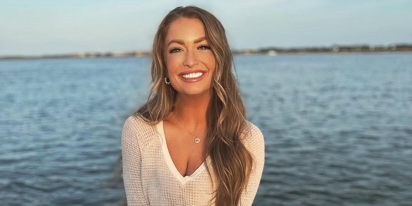 Love Is Blind season 8 Taylor Haag smiling with blue water in the background