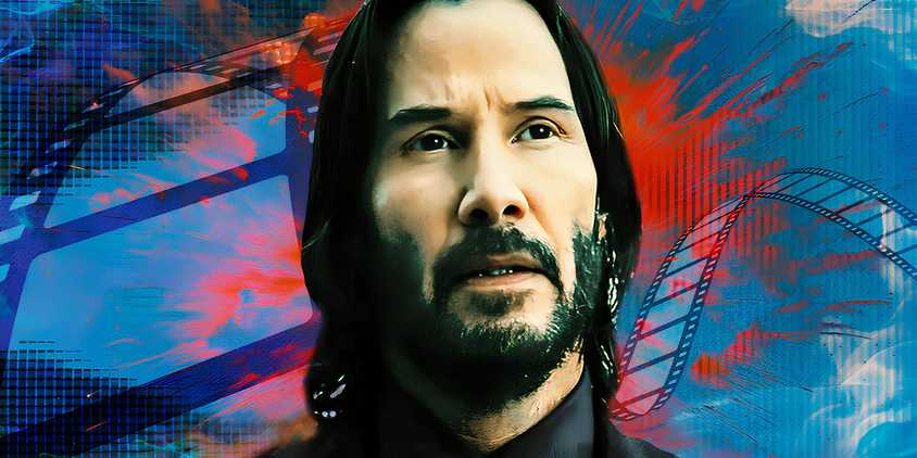 Keanu Reeves as John Wick from John Wick movie franchise