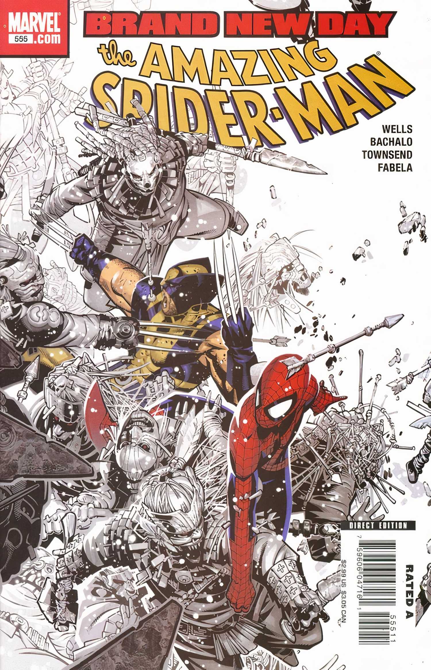 The Amazing Spider-Man #555 main cover wolverine