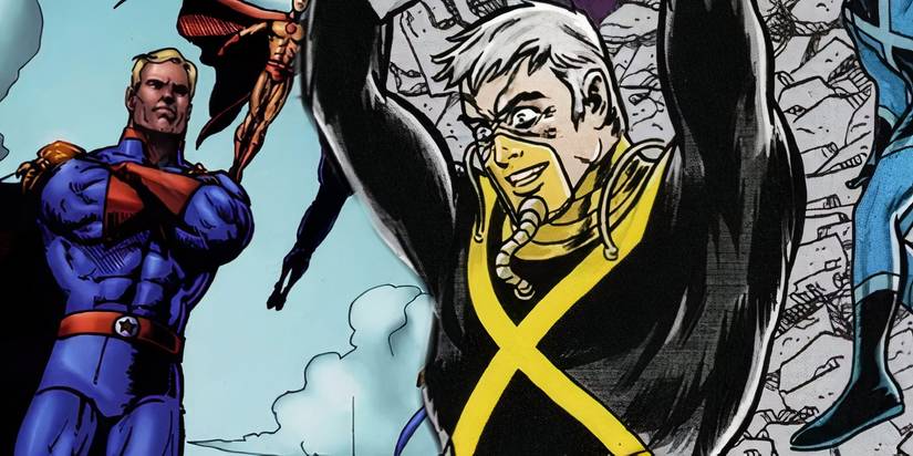The Boys' Homelander with Marvel's Zeitgeist next to him.