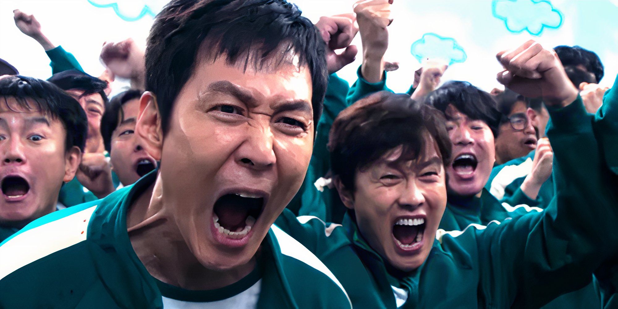 Lee Jung-jae as Gi-hun and Lee Byung-hun as the Front Man in Squid Game season 2