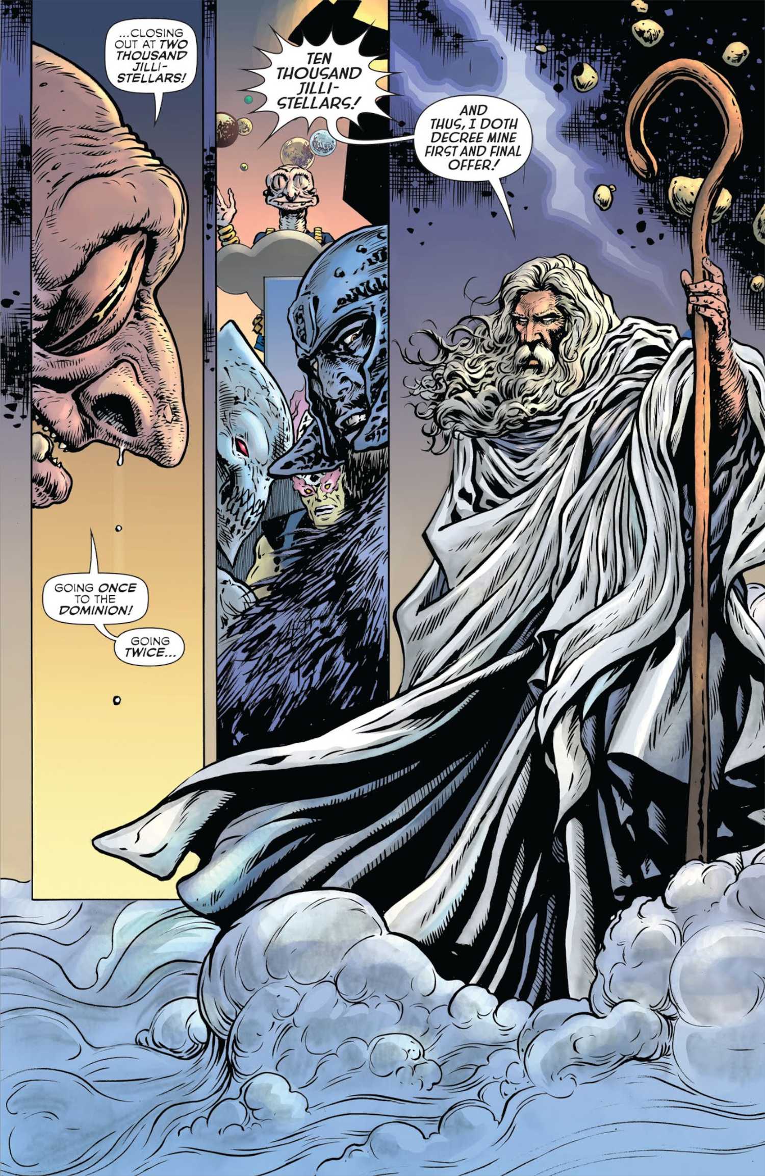 The Green Lantern #3 The Shepherd buys Planet Earth at auction
