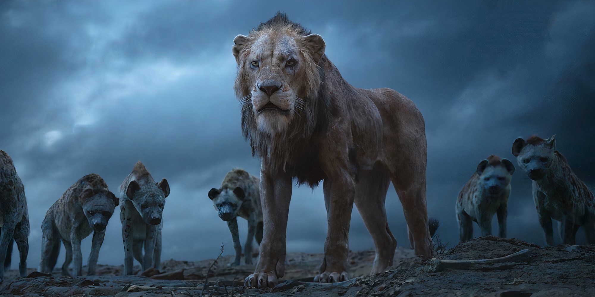 Scar and the hyenas in The Lion King 2019