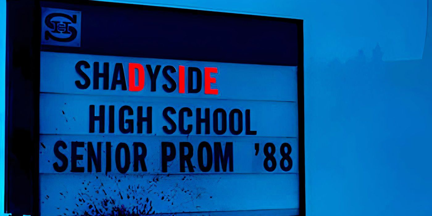 The marquee for the Shadyside High Senior Prom in Fear Street Prom Queen