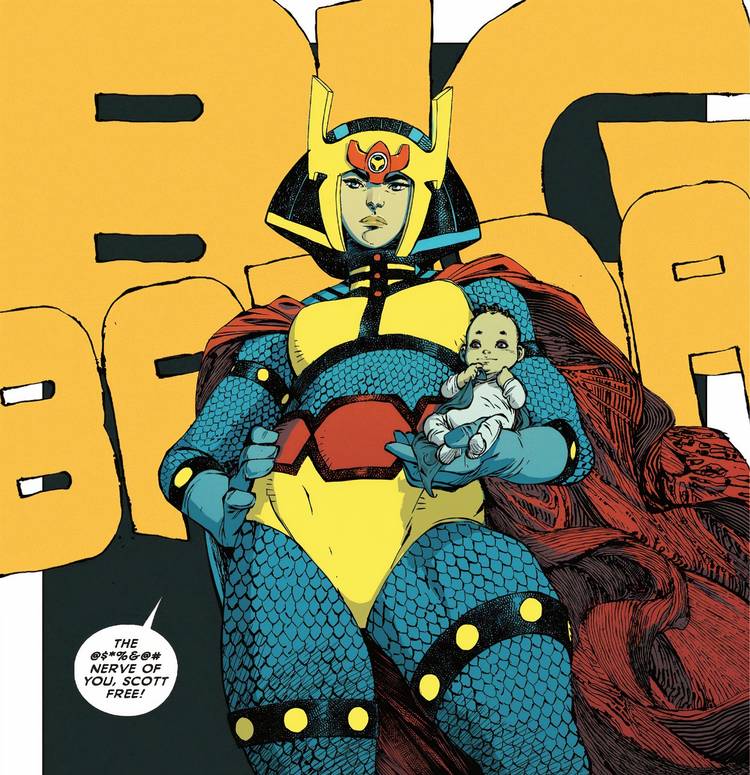 The New Gods 2 Big Barda arrives with baby Liv to stop Mister Miracle from leaving alone