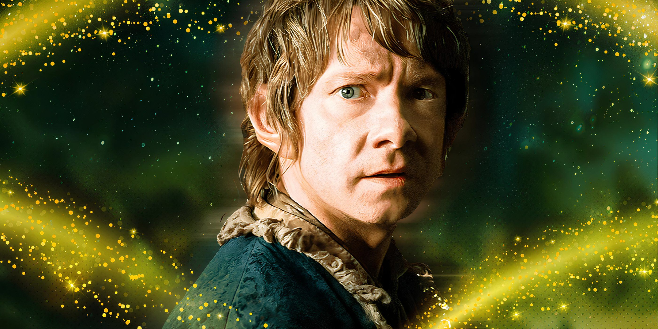 Bilbo Baggins (Martin Freeman) looking startled in a custom image