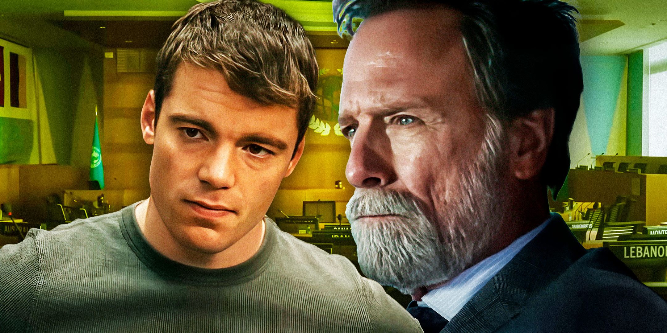 Gabriel Basso y Louis Herthum en El agente nocturno