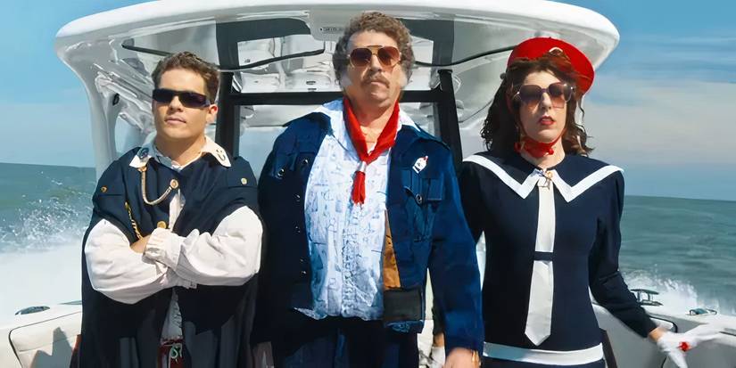 The Righteous Gemstones season 4 cast on a boat