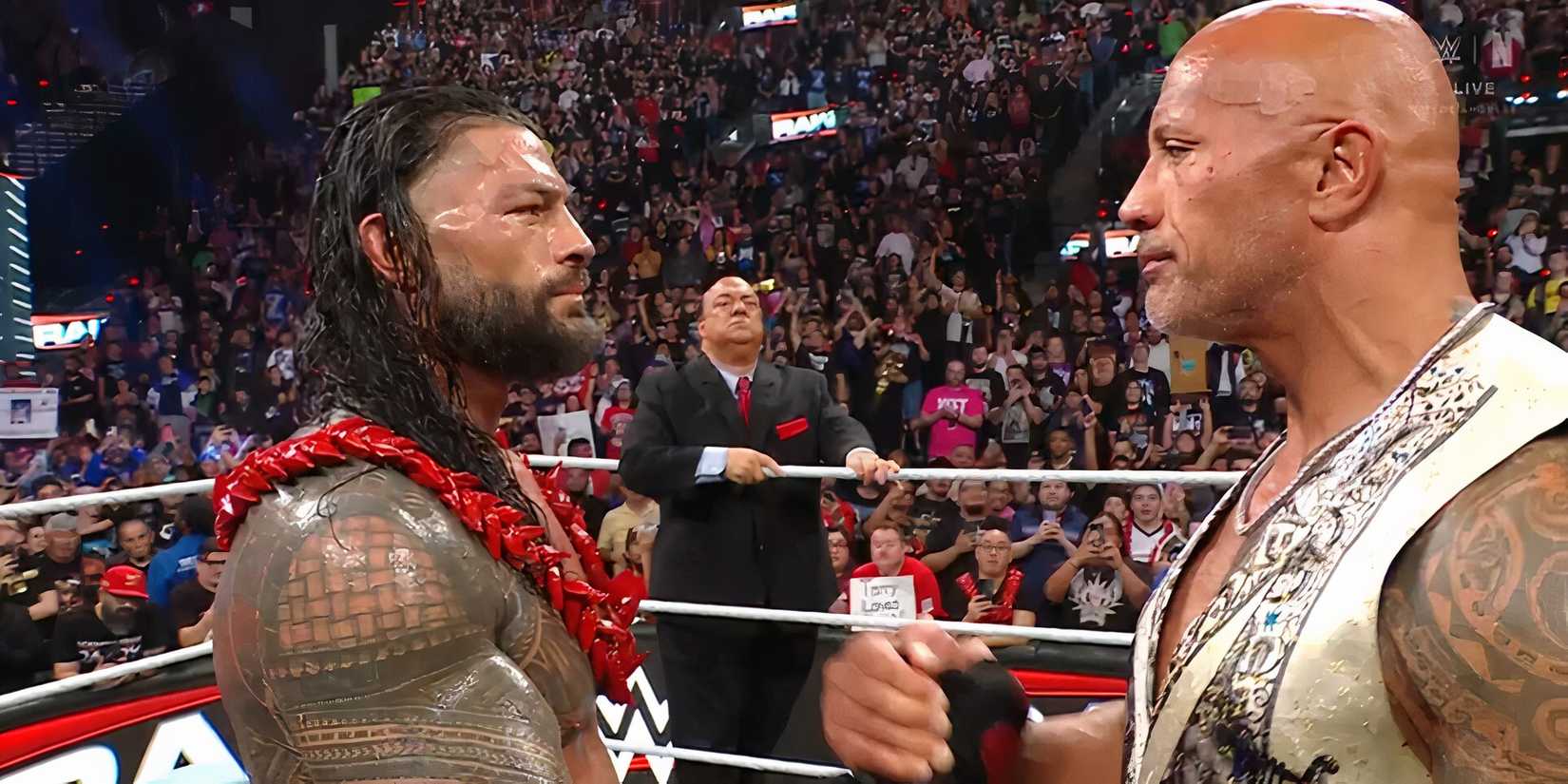The Rock Roman Reigns WWE Raw Jan 6th 2025