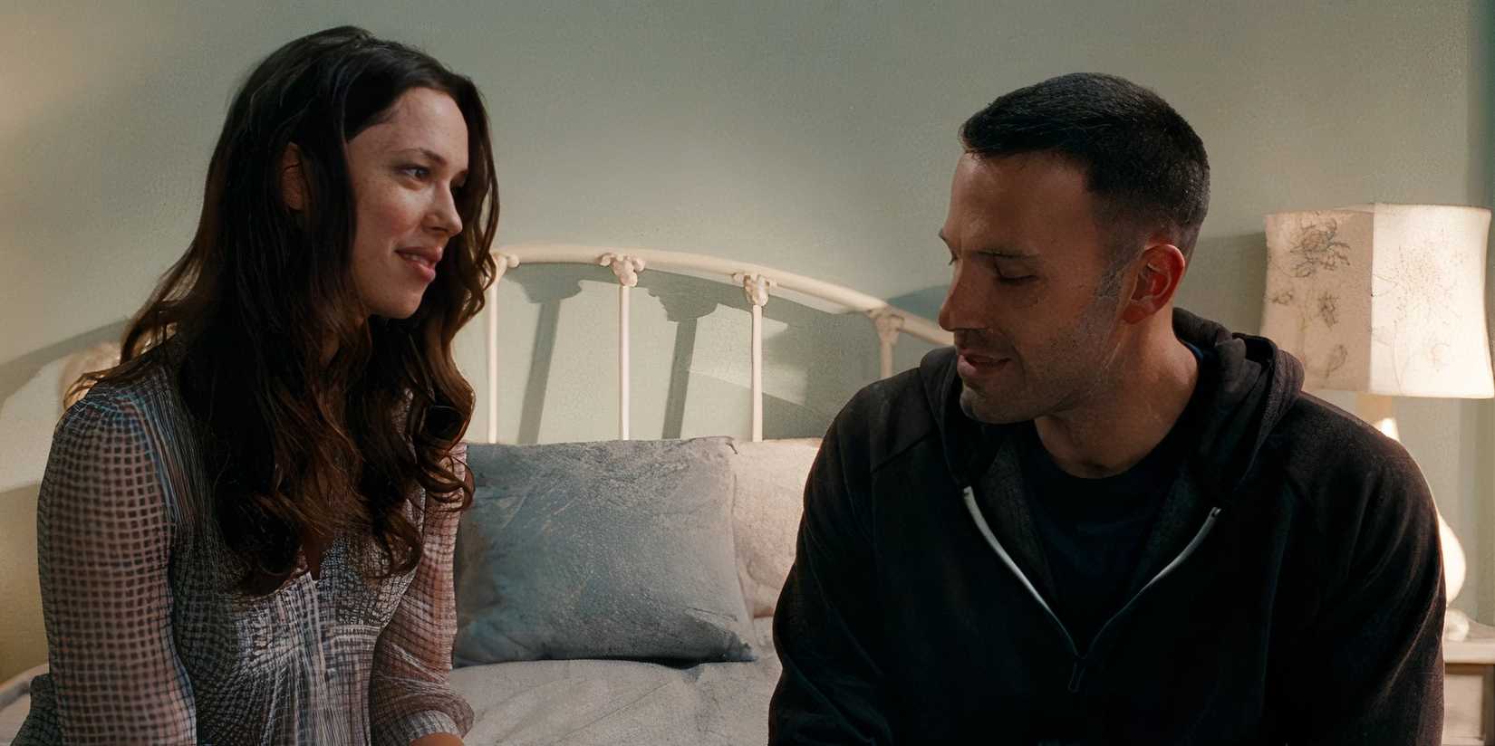 Actor Ben Affleck and actress Rebecca Hall as Doug MacRay and Claire Keesey in The Town. 