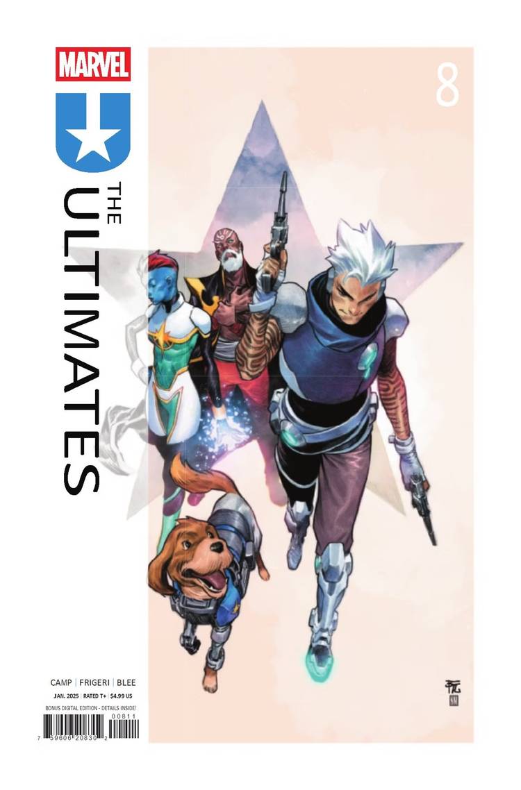 The Ultimates #8 cover, featuring the new futuristic Guardians of the Galaxy