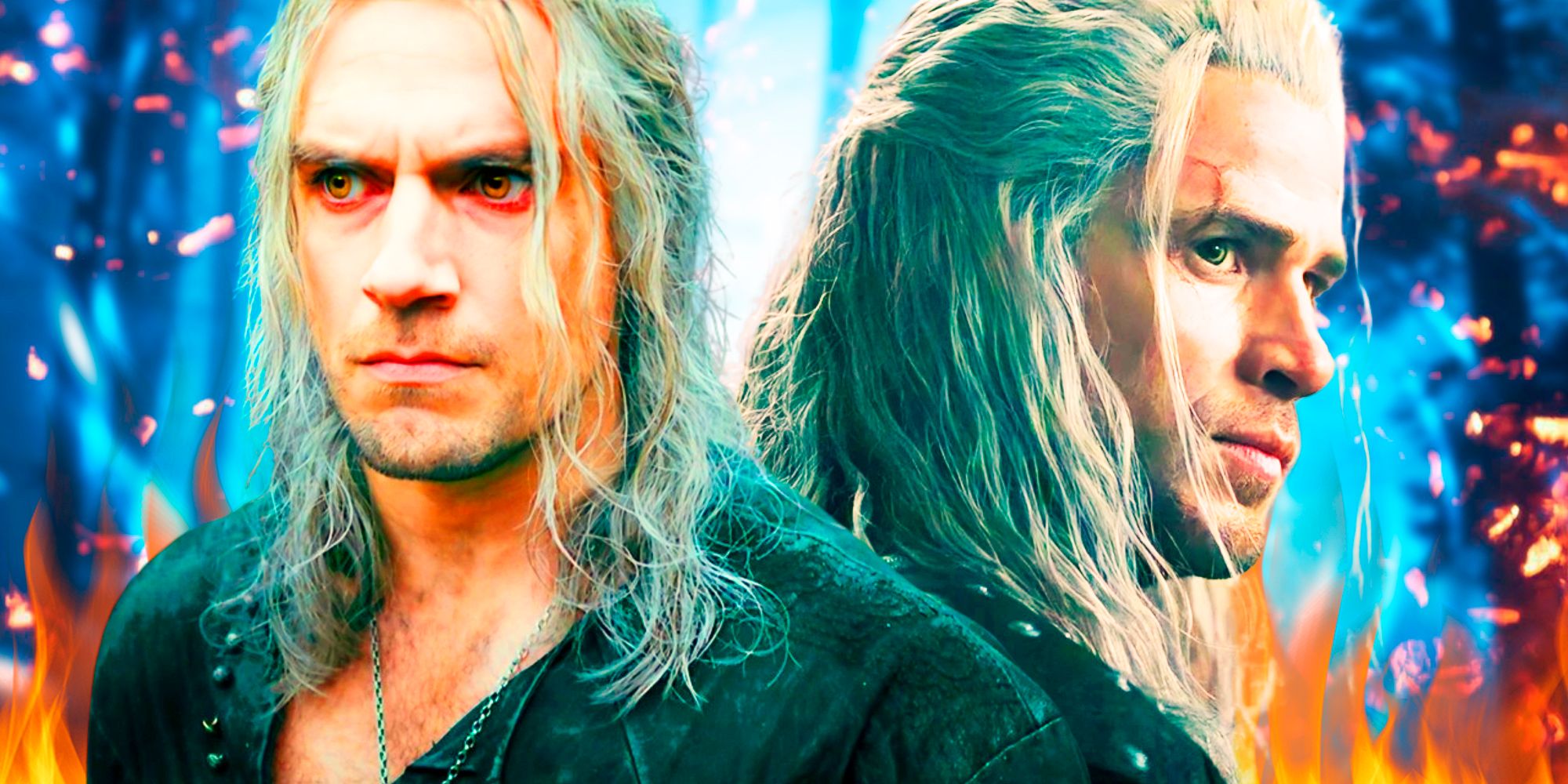 The Witcher - Liam Hemsworth and Henry Cavill as Geralt