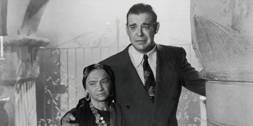 Larry and a woman from The Wolfman (1941)