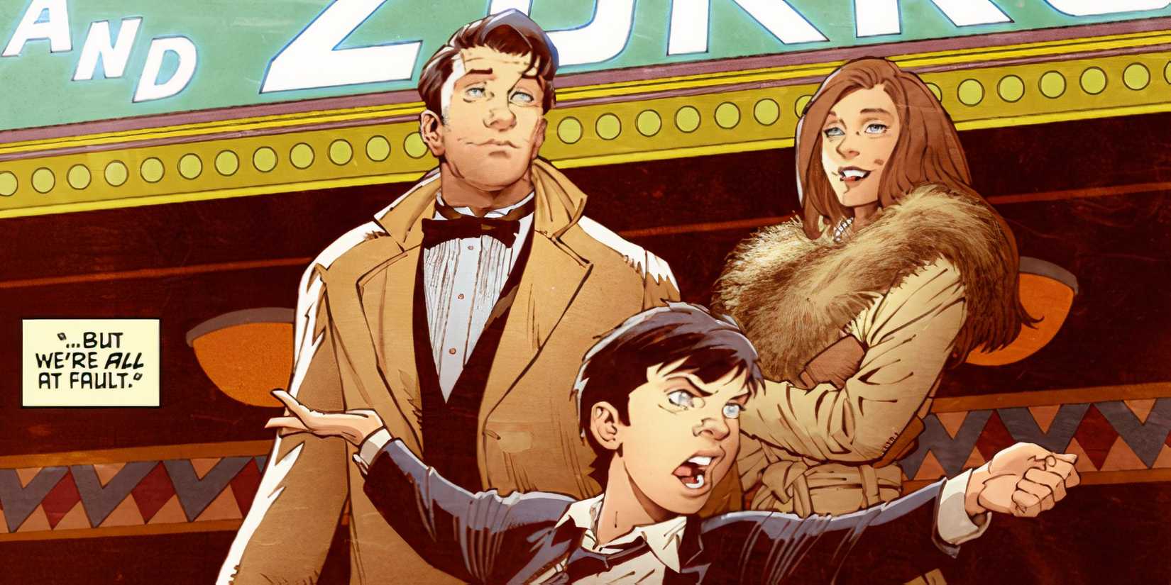 Thomas and Martha Watching Bruce Imitate Zorro DC